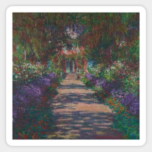 An Avenue in Monet's Garden at Giverny by Claude Monet Sticker